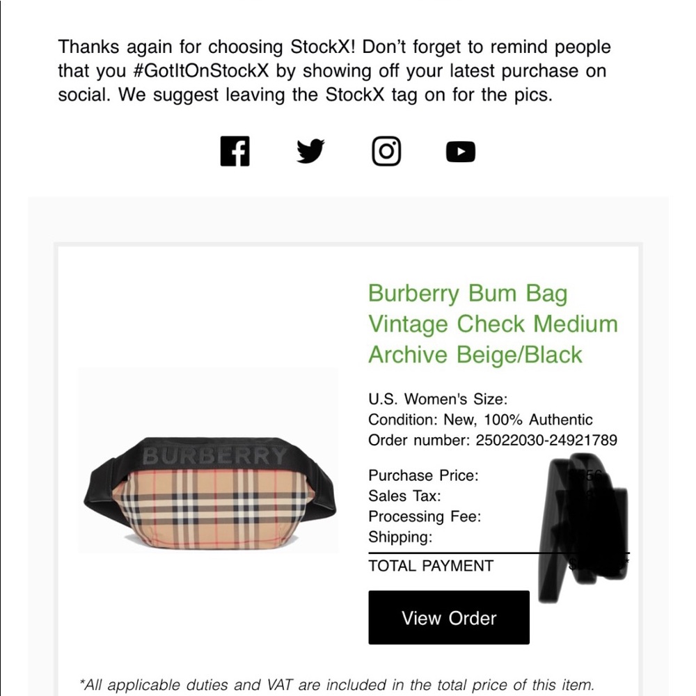 Burberry Medium Vintage Bum Bag